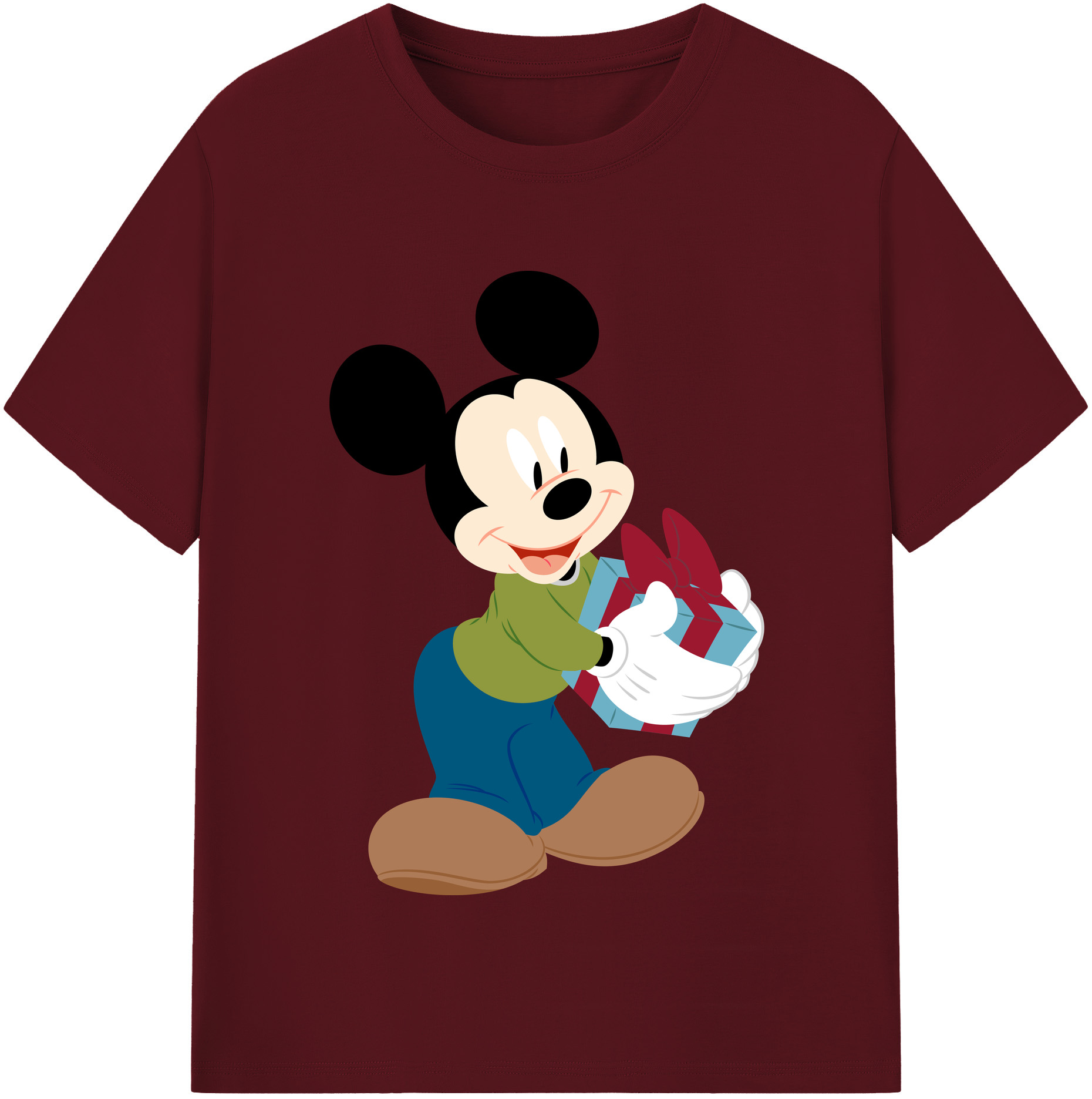 （画像用） ミッキーマウス Mickey Mouse 綿100％半袖Tシャツ（フロントプリント）